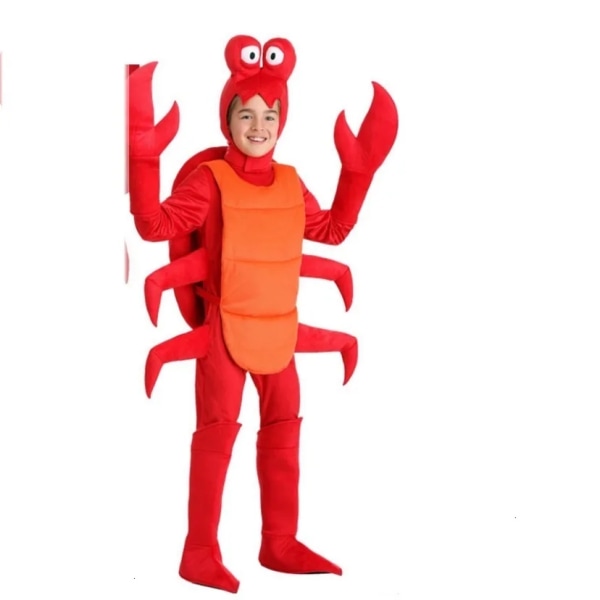 ny Halloween cosplay vuxen Män Jul Röd Hummer Dräkt Vuxen Till Fest Lös krabba Djurfestdräkt Pyjamas för barn kid M