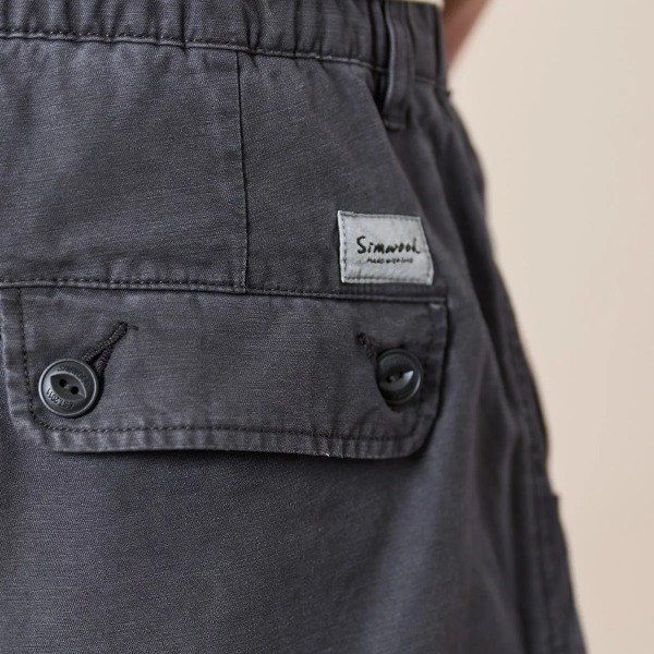 2023 Summer New Oversize Vintage Dragsko Shorts Herr 100 % bomull Cargo Shorts Plus Size Märkeskläder Charcoal Grey S