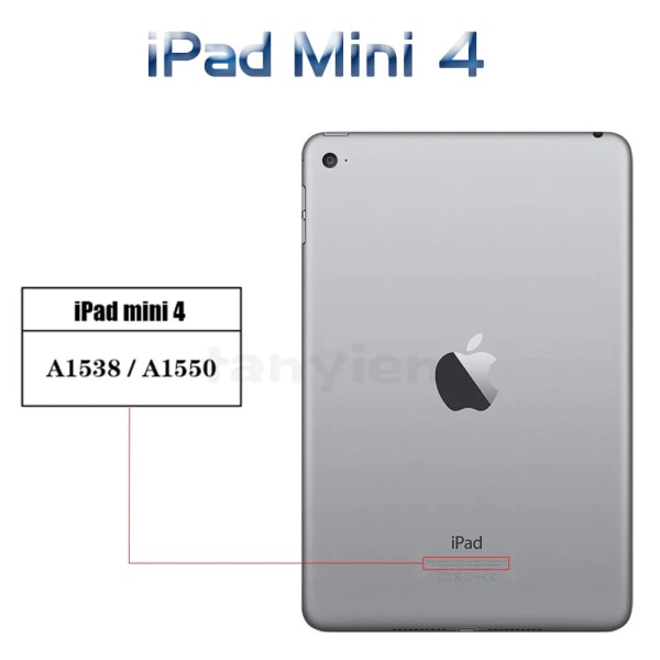 Case för Apple iPad Air Mini 1 2 3 4 5 6 7,9 9,7 10,5 10,9 3:e 4:e 5:e generationen Stötsäker mjukt silikonsvart skal iPad Mini 4