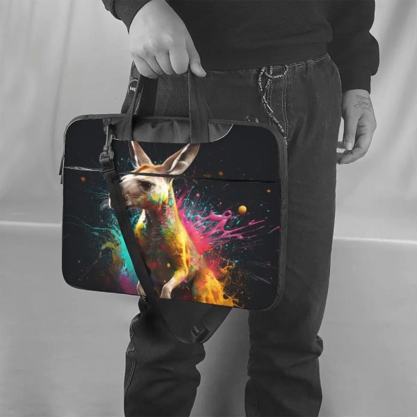 Kangaroo Laptopväska Liquid Splash Explosion Travel För Macbook Air Pro Lenovo Notebook- case 13 14 15 15.6 Mjuk påse As Picture 15.6inch