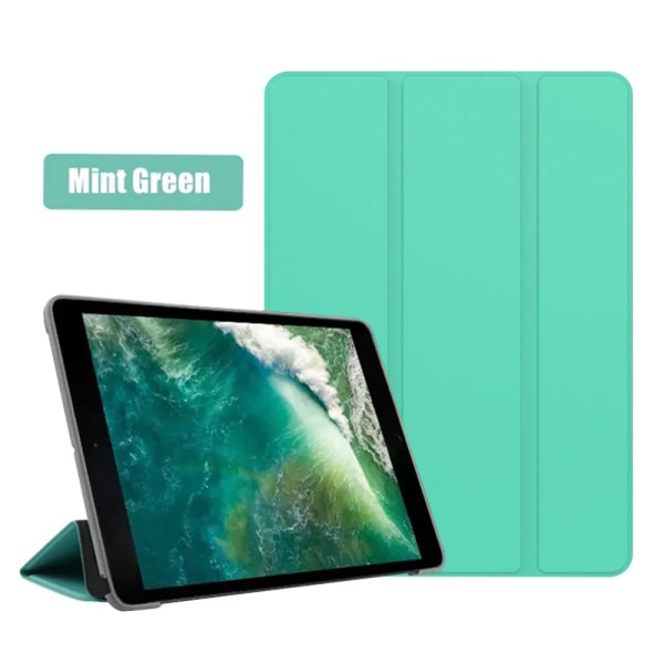 För iPad Air 1 Air 2 A1474 A1475 A1476 Case PU Läder Cover För iPad Air1 Air2 9,7 tum A1566 A1567 Med Smart Sleep iPad Air 2 2014 Mint Green