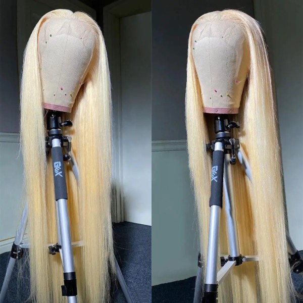 Rak 613 Hd spets frontal peruk 13x6 13x4 honung blond spets front peruk Människohår Förplockat limlös 4X4 stängningsperuk för kvinnor 13x4 lace front wig 34inches