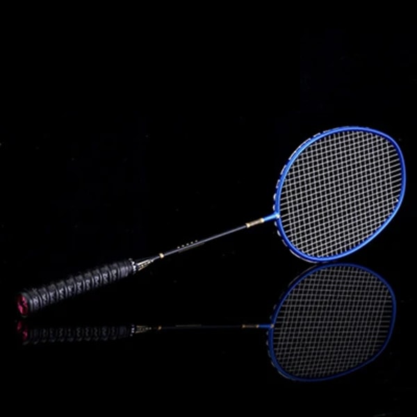 1 ST Kolfiber Badmintonracket Professionell träningsracket med strängväska 4U 22-30LBS Sport Herrar Z Speed ​​med present Blue