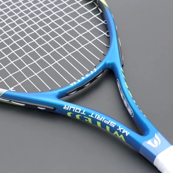 Kolaluminiumlegering träning tennisracket för vuxna 100sq. i Män Kvinnor Professionell Racket Med Strings Väska Padel Raqueta Blue