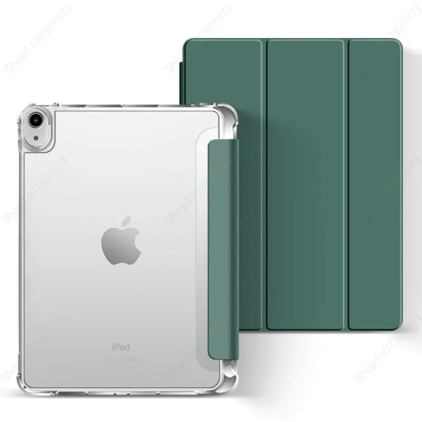 Med case för iPad Pro 11 iPad Air5 4 10.9 10:e generationens iPad 10.2 7 8 9:e generationens ipad 5:e 6:e 2017 2018 9.7 Air3 Pro 10.5 Dark Green iPad Air 4 10.9 2020