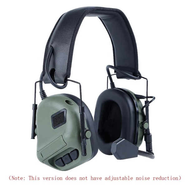 Airsoft Tactical Headset Vikbar hörselkåpa Mikrofon Militära hörlurar Skytte Jakt hörlurar hörlurar OD