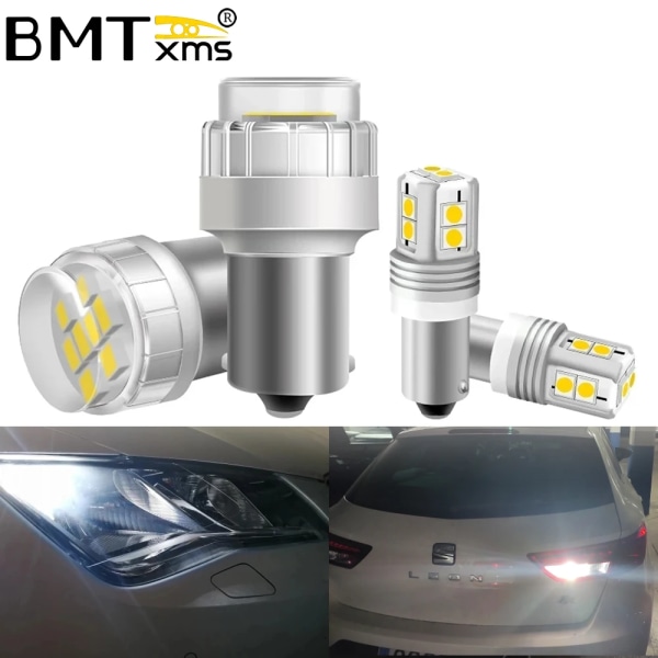 BMTxms Canbus för Seat Leon 3 MK3 5F 2013 2015 2016 2017 2018 2020 LED DRL varselljus Backlampa felfri glödlampa Reverse light - 1PC