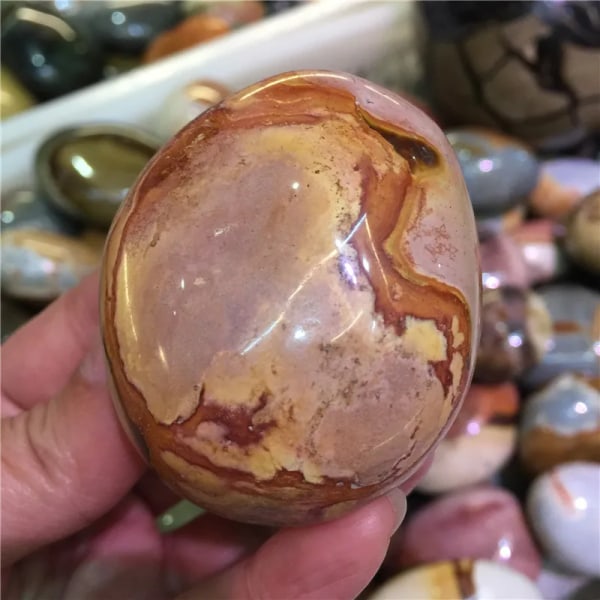 1 st Naturlig färgglad havssten Palmsten Ädelsten Oregelbunden Slät polerad Pebble Reiki Healing Chakra Stone Heminredning 280-310g