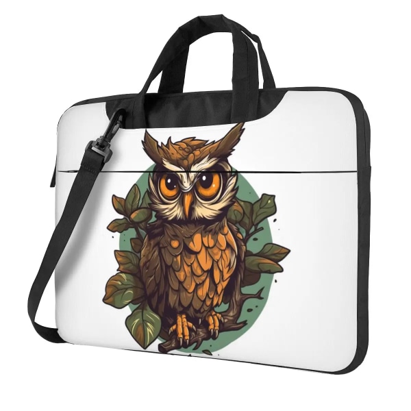 Owl Laptopväska Cartoon Nature Style För Macbook Air Pro HP Huawei Microsoft 13 14 15 15.6 Case Kawaii Waterproof Pouch As Picture 15.6inch