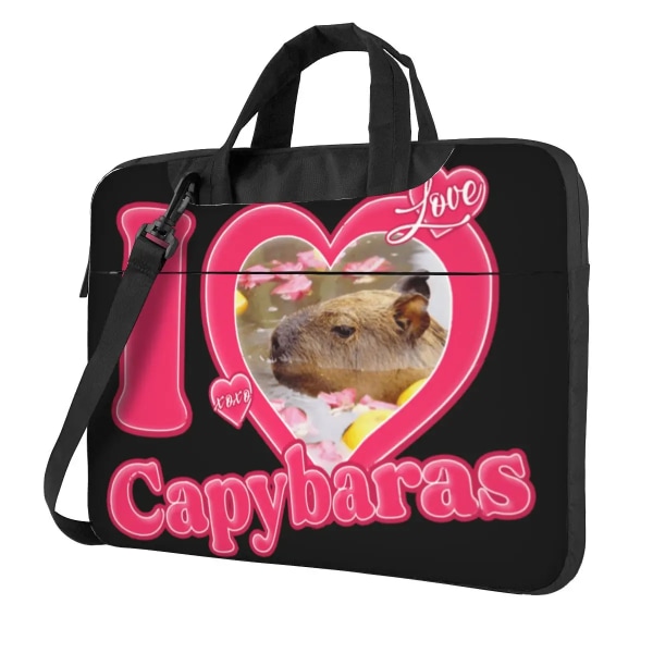 Jag älskar Capybaras Laptopväska Roliga djur för Macbook Air Xiaomi 13 14 15 Portföljväska Bärbar Kawaii datorväska As Picture 13inch