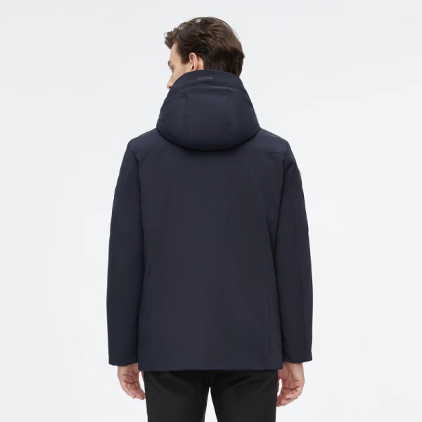 ny vinterdunjacka för män affärsstil smart casual ytterkläder vinter varm kappa med huva 9m70 XL185