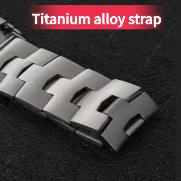 Armband av titanlegering För Apple Watch Ultra 49mm 8 7 45mm 41mm Smart klocka kedja handledsrem För watch 6 5 4 3 SE 44mm 42mm 40mm Titanium Grey For 42mm 44mm 45mm