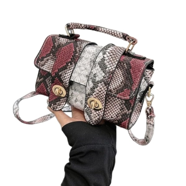 Crossbody handväska för kvinnor, print axelväska Handväska Handväska Liten väska för tjej Dejting arbete Red