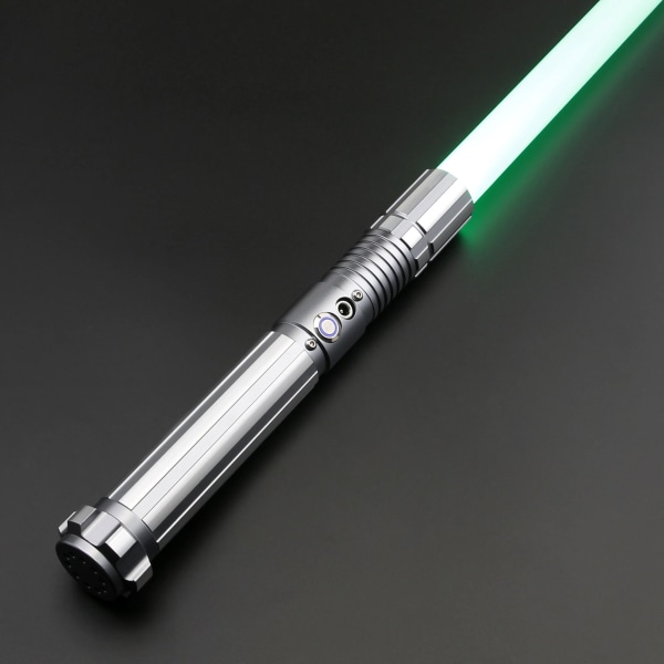 Lightsaber Neo Pixel RGB Smooth Swing Heavy Duellering Metal Hilt Led Strip Blade Blaster Cosplay Jedi Laser Sword Toys E08 GRAY Standard RGB