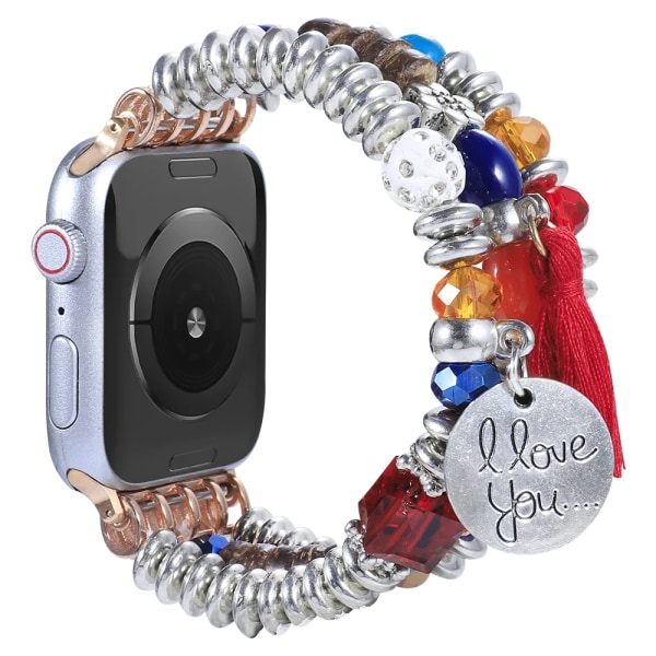 Smycken pärlor För Apple Watch 8 7 49mm 45mm 41mm Smart Watch Utsökt armband Armband För iwatch 6 5 4 3 SE 44mm 42mm 40mm Color For 38mm 40mm 41mm