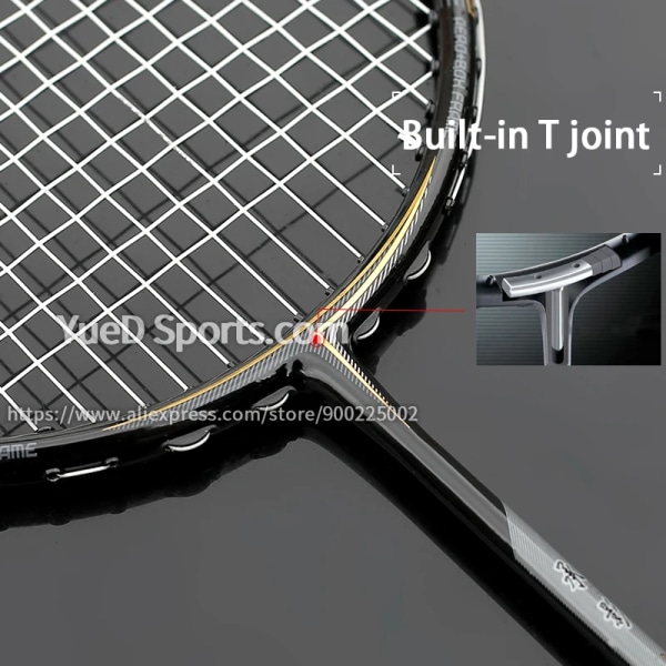 100% Japan MJ30 kolfiber badmintonracket med strängar Väskor Professionell träningsracket Max spänning 32LBS Speed ​​Sports green