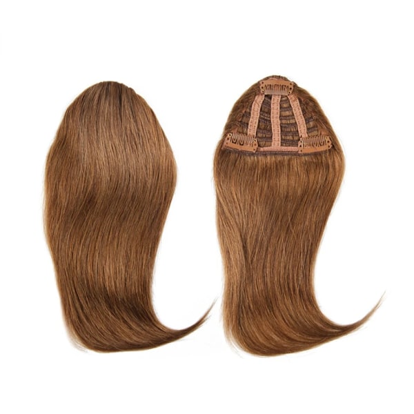 Riktigt hår lugg för kvinnor Clip In Hair Bangs Frisyr Clip In Hair Extension Människohår Förlängning trubbig lugg 613 Gradientbangs