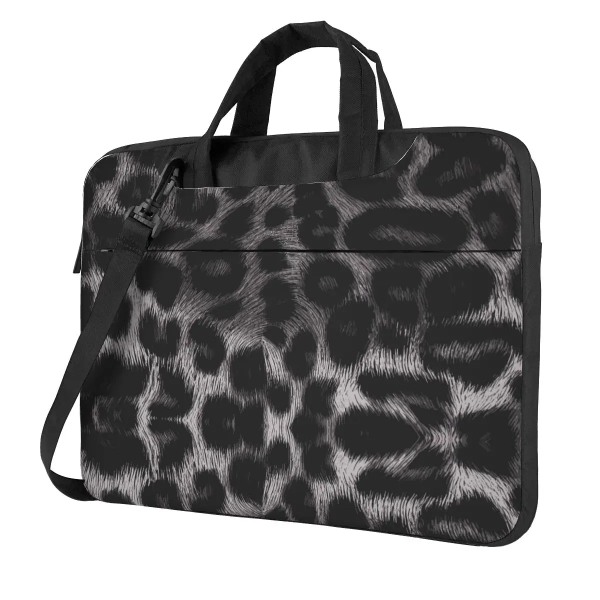 Laptopväska Case Grå Leopard Notebook-väska Animal Modern Portable 13 14 15 15.6 Business Datorväska för Macbook Pro As Picture 13inch