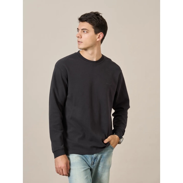 Höstnyhet 2023 Oversize 300 g Bekväma dubbelsidiga slipade tyg sweatshirts Herr Plus Size Luvtröjor Charcoal Grey Sorona L REC 65.5-72.5KG