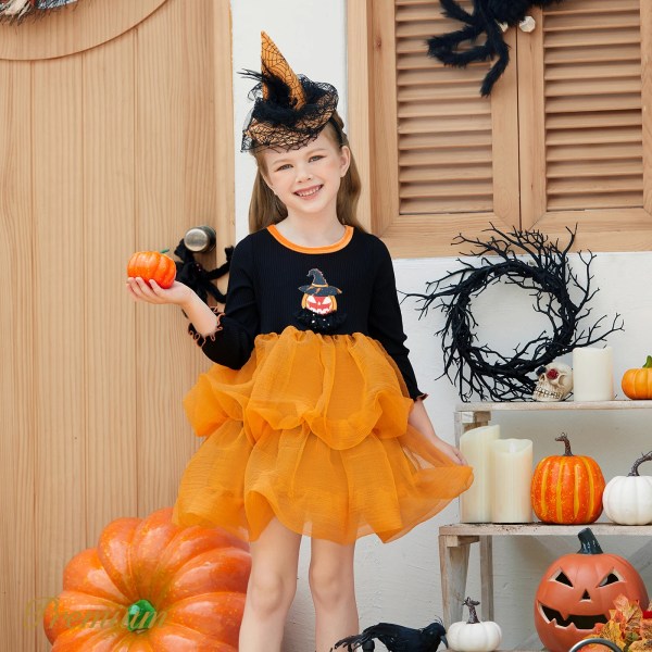 Toddler Halloween elegant klänning Black 3-4Years