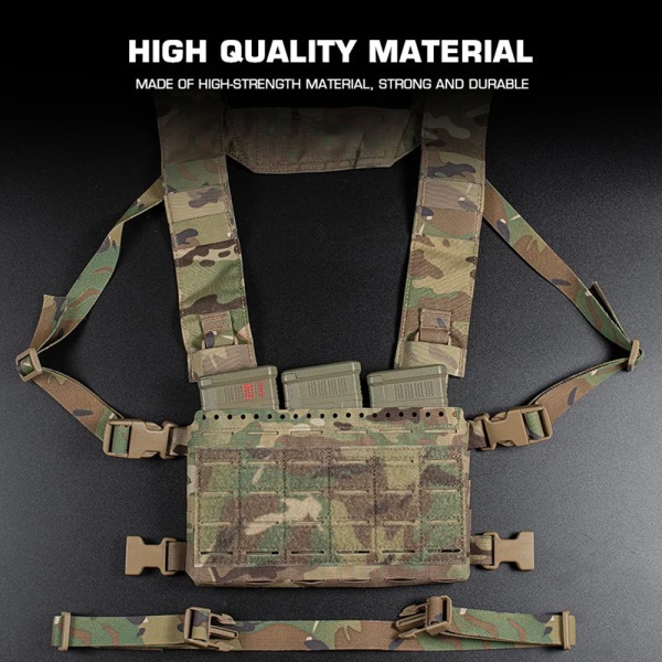 Airsoft Tactical Vest MK5 Military Chest Rig 5,56 Triple Magazine Pouch Molle System Jaktväst Plåtbärarutrustning VE-85 CP