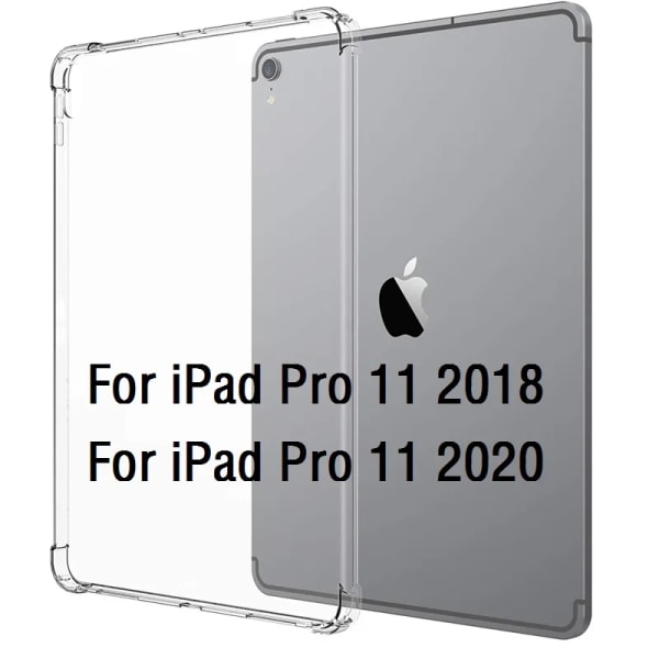 Stötsäker Coque För iPad Air 4 10.9 Air 3 Pro 10.5 iPad 2018 2017 9.7 mini 12345 iPad 10.2 2019 2020 Case TPU Anti-Drop Cover iP Pro 11 2018 2020