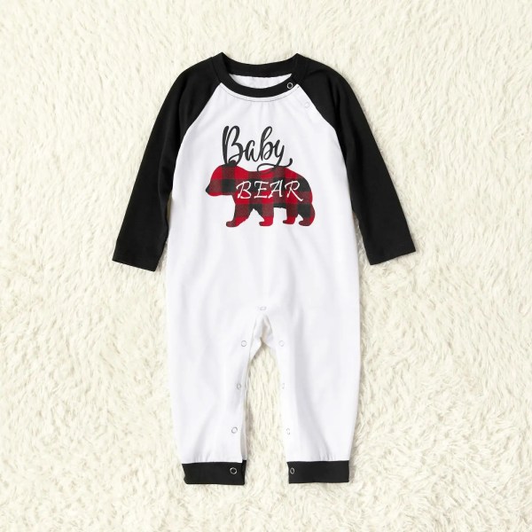 Matchande pyjamasset för julplädbjörnfamiljen (flammsäker) Red Men L