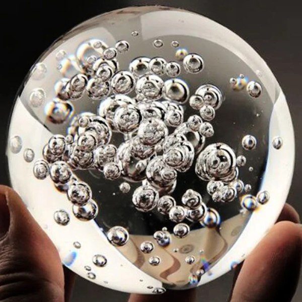 40/60/80 MM klar bubbla Kristallboll Hemmakontor Skrivbord Dekoration Feng Shui-sfär Pappersvikt Fotografi Rekvisita Magic boll 80mm