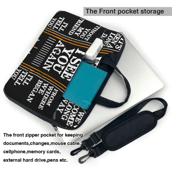 Laptop Sleeve Bag I See You Again Portabel Notebook-väska Photograp Classic för Macbook Air Xiaomi 13 14 15 Roligt case As Picture 15.6inch