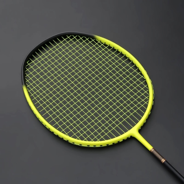 Professionell Ultralätt kolfiber 5U 75g Strung Badmintonracket Max Spänning 30LBS Racquct Med Strings Väskor Racket Sport green