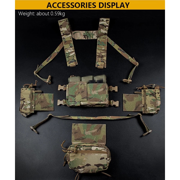 MK4 militär jaktväst Modulär lättvikts MOLLE taktisk bröstrigg för utomhus Army CS Airsoft Combat Paintball-skytte VE-74 BCP