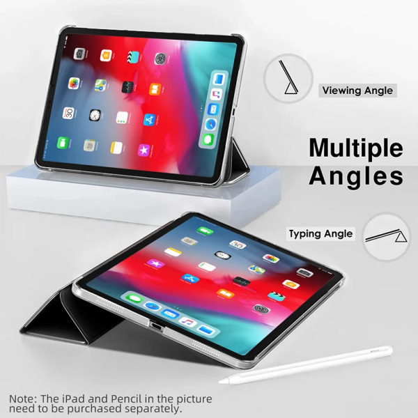 För äldre iPad 2 3 4 5 6 7 8 9 Generation Smart Wake Case iPad Air 2 3 4 5 10,9-tums Pro 11 stående case iPad Pro 11 2022 Navy