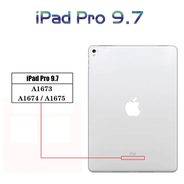 Case för Apple iPad Pro 9.7 2016 A1673 A1674 A1675 Stötsäker Funda Soft Silicone Black Shell iPad Pro 9.7 2016