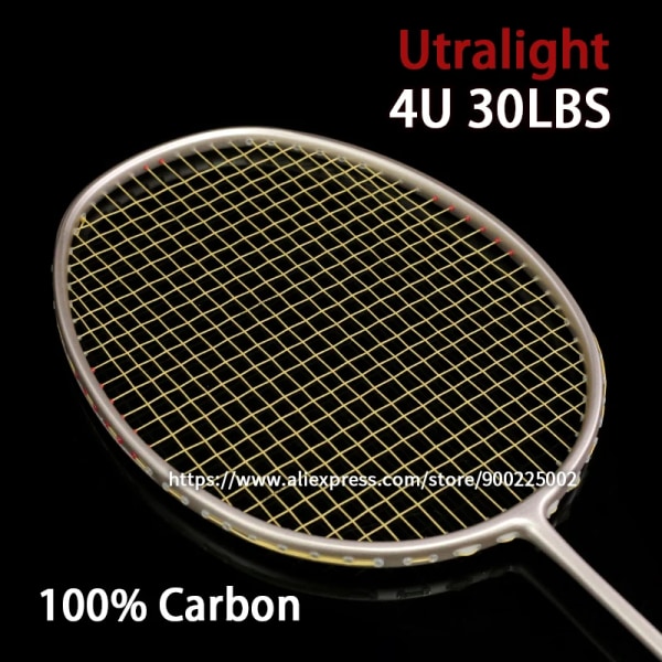 4U ultralätt original badmintonracket i kol med snören Sport Professionell racket Trainnig Racket Z Speed ​​Raqueta Blue