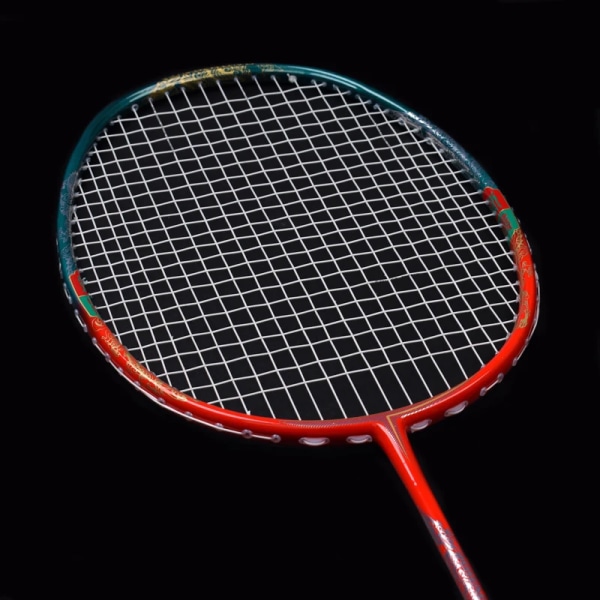 Högspänning 32LBS Japan Full Mj30 Kolfiber Badmintonracket Strings Väskor Professionell offensiv racket Ultralätt 5U 77G white string