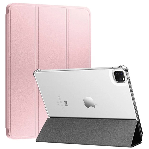 Case för Apple iPad Pro 9.7 10.5 11 2017 2018 2020 2021 2022 2:e 3:e 4:e 5:e generationens Trifold Magnetic Flip Smart Cover iPad Pro 11 2021 Pink Hard Case