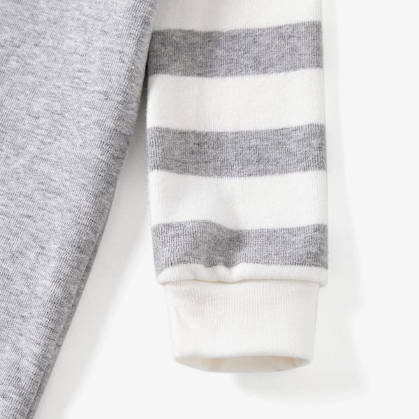 Julfamiljsmatchande hatt och print bomull långärmad Naia Pyjamasset (flammsäker) WARMGREY Baby12-18M