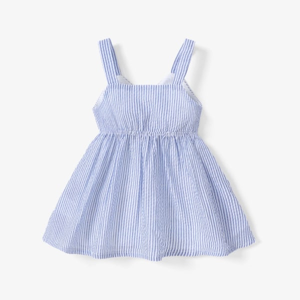 Strappy randig klänning för baby / toddler Black 18-24Months