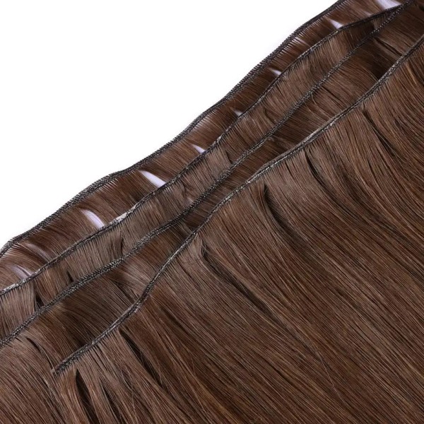 Genius Weft Virgin Hair Rakt människohår Buntar Dubbeldraget Naturlig Färg Riktigt Människohår 50G Kvinnor Hårförlängningar 1B 14inches