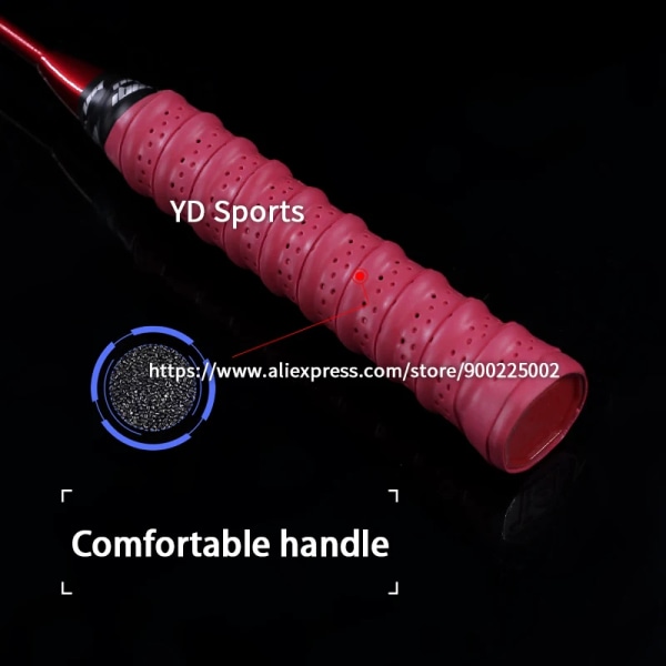 Ultralätta badmintonracketar i helkol med väskor 5u 77g professionell racket 22-30lbs g5 speed sport för vuxna Red