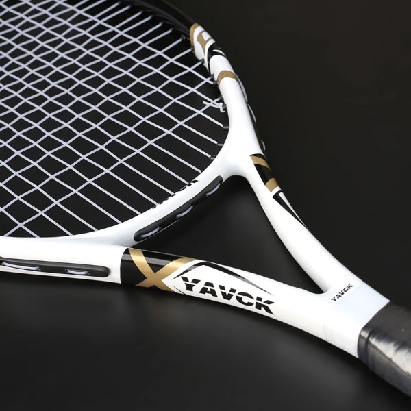 Unisex proffs tennisracketsträng 45-50 LBS racket Tennis kolfiber toppmaterial Sportträning Tennisracketväska Black