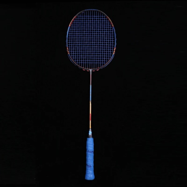 1 ST Professionell 50T stång 100lbs kolfiber badmintonracket uppspänd med väskor Träningsracket Speed ​​Sport för vuxna Blue
