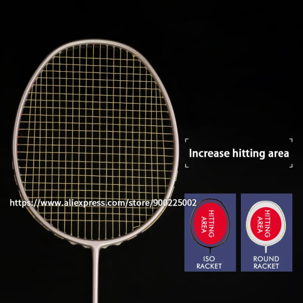 4U ultralätt original badmintonracket i kol med snören Sport Professionell racket Trainnig Racket Z Speed ​​Raqueta green