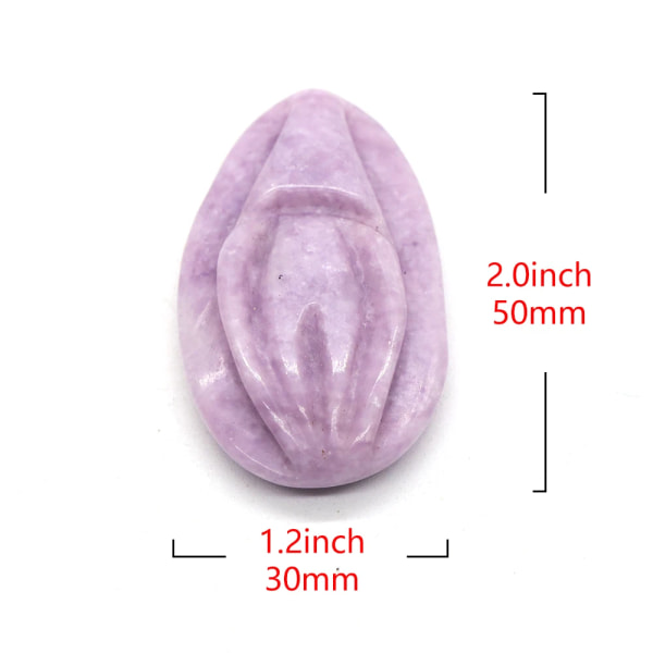 2,0" Source Of Life Staty Naturlig Kristall Kvarts Reiki Healing Vulva Sten Hand snidad Heminredning Massage Gem Tool Lucky Gift Black Obsidian 3pcs