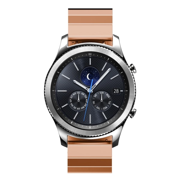 22mm 20mm metallband för Samsung Galaxy watch 3 Active2 Gear S3/Huawei watch GT GT2 rostfritt stålband för Amazfit GTR 47mm Rose gold Huawei watch 42mm