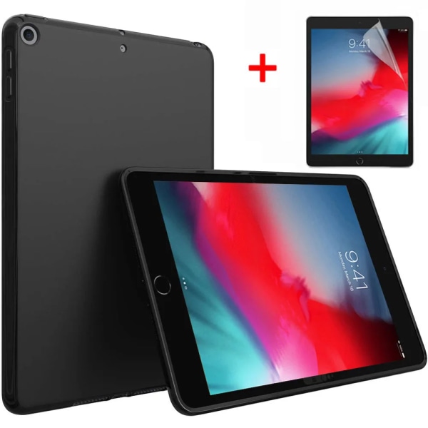 Stötsäkert case för Apple iPad Mini 5 2019 Mini5 5:e generationens flexibla mjuka silikonsvarta cover iPad Mini 5 Black Case