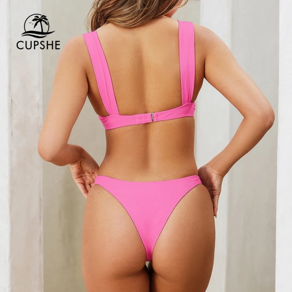 Bygel Push Up Låg midja Bikini Set Baddräkt För Kvinnor Sexig Hög Leg Cut Två delar 2024 Beach Baddräkt Badkläder CAA12C3C015SS XL