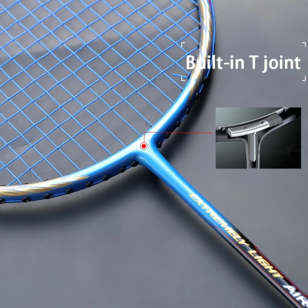 Super Light 53G 10U 100% Kolfiber Badmintonracketsträngar Professionell träning G5 Max Spänning 30LBS Racket Sport Vuxna Blue