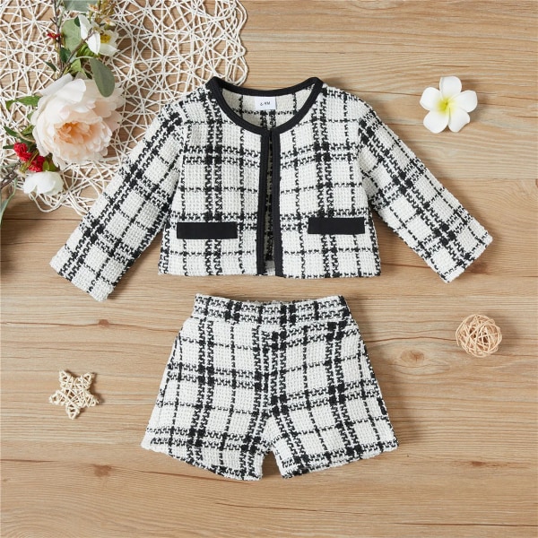 2st print rund hals Långärmad set baby Black 18-24 Months