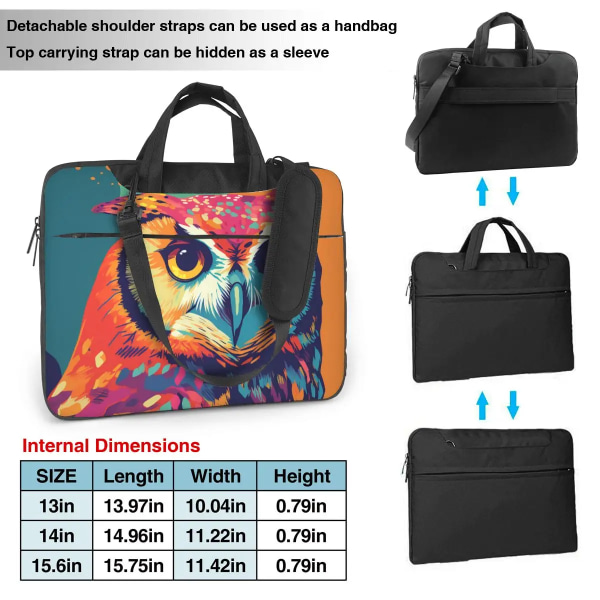 Owl Laptopväska Neo Fauvism Minimalism För Macbook Air Pro Microsoft Sleeve Case Mjukt Stötsäkert 13 14 15 15,6 Portföljer As Picture 13inch